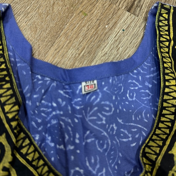 Angrakha Pakistani dress one piece. Block print gown - Picture 6 of 6